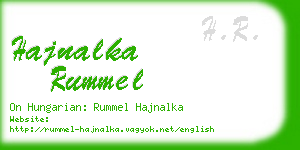 hajnalka rummel business card